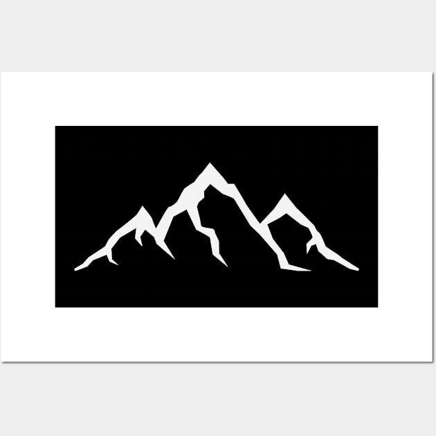 Mountain Range Summit Hiking Mountain Climbing Fun Outdoor Lifestyle Design Gift Idea Wall Art by c1337s